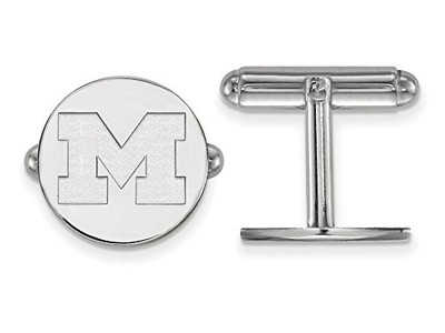 LogoArt SS011UM Sterling Silver LogoArt Michigan (Univ Of) Cuff Link
