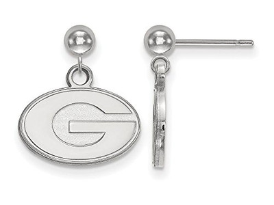 LogoArt SS010UGA Sterling Silver LogoArt University of Georgia Earrings Dangle Ball