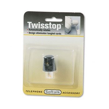 Artistic Products LLC 01501 Softalk® TwisstopTM Phone Cord Detangler CONNECTOR,TWIST,PHONE,BK (Pack of20).