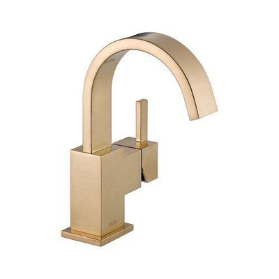 Delta 553LF-CZ Faucet Vero Single Handle Centerset Bathroom Faucet, Champagne Bronze