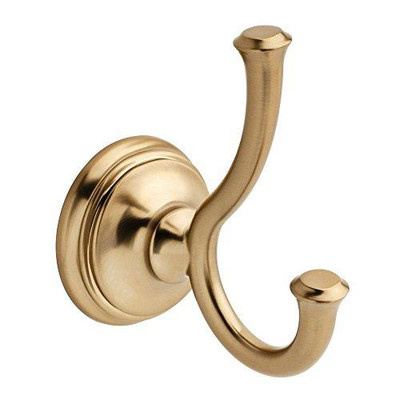 Delta 79735-CZ Faucet Cassidy Double Robe Hook, Champagne Bronze.