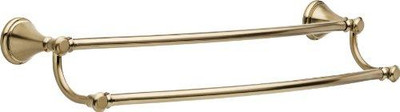 Delta 79725-CZ Faucet Cassidy 24inch Double Towel Bar Rack, Champagne Bronze