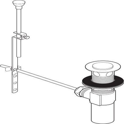 RP5651 POP-UP DRAIN ASSY CHROME DELTA Delta Faucet COMPANY KITCHEN/BATH/B 21597