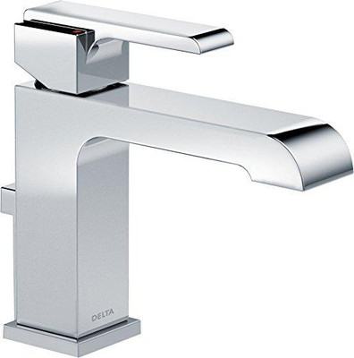 Delta 567LF-MPU Faucet  Ara Single Handle Single Hole Bathroom Faucet with 4" Plate, Chrome