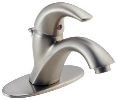 Delta 583LF-SSWF  C-Spouts Single Handle Centerset Bathroom Faucet, Stainless