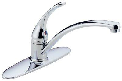 Delta B1310LF  Foundations Single Handle Kitchen Faucet, Chrome