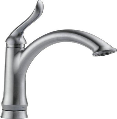 Delta 1353-AR-DST Faucet Linden Single Handle Kitchen Faucet, Arctic Stainless