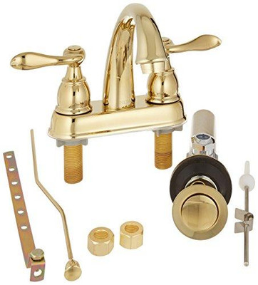 Delta B2596LF-PB  Foundations: Two Handle Centerset Lavatory Faucet POLISHED BRASS