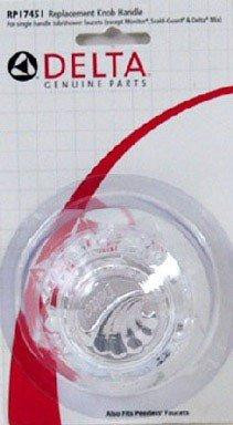 Delta RP17451  Single Clear Knob Handle Kit with Button and Set Screw -Tub and Shower