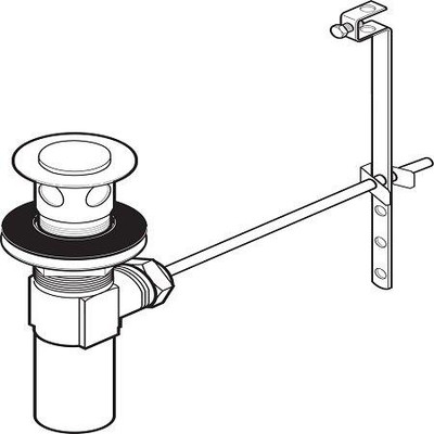 Delta RP26533PB Faucet Metal Drain Assembly with Less Lift Rod and Knob for Bathroom, Polished Brass