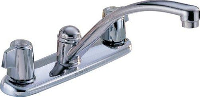 Delta 2100LF CP LEAD FREE KITCHEN FAUCET TWO HANDLE L/SPRAY  FAUCET COMPANY KITCHEN/BATH/B 971068