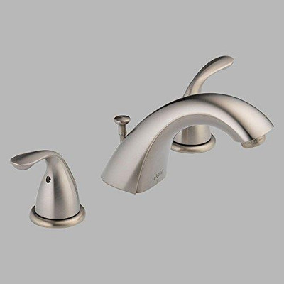 Delta 3530LF-SSMPU Faucet Classic Two Handle Widespread Bathroom Faucet, Stainless.