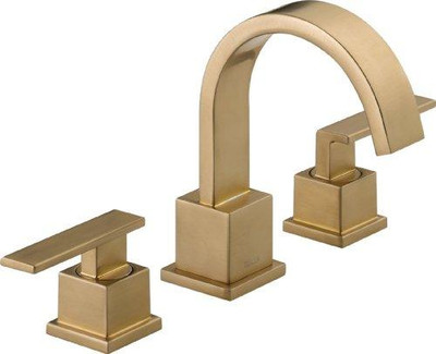 Delta 3553LF-CZ Faucet Vero Two Handle Widespread Lavatory Faucet, Champagne Bronze