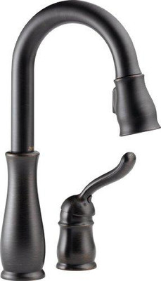 Delta 9978-RB-DST Leland Single Handle Pull-Down Bar / Prep Faucet 135019