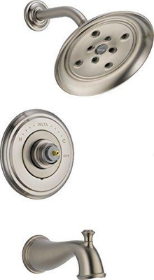 Delta T14497-SSLHP  Cassidy Multi Choice 14 Series Bathtub & Shower Trim without Handle, Stainless