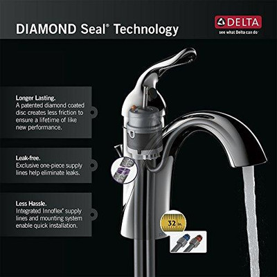 Delta 4159-AR-DST Faucet Signature Single Handle Pull-Out Kitchen Faucet, Arctic Stainless