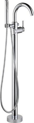 Delta T4759-FL Trinsic Contemporary Floor Mount Tub Filler Trim 136774