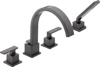 Delta T4753-RB Faucet Vero Roman Tub With Handshower Trim, Venetian Bronze