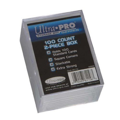 Ultra Pro SF100 **(5x) 2-Piece Box** Holds 100 Cards Each PLASTIC STORAGE BOX Sports Cards & Gaming Decks