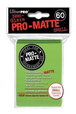 Ultra Pro UP84272 Deck Protector - 60 Pro-Matte Lime Green Small Size Sleeves - Japanese Size
