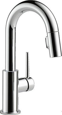 Delta 9959-DST Faucet Trinsic Single Handle Bar/Prep Faucet with Magnetic Docking, Chrome