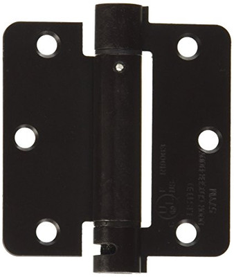 Deltana DSH35R410B 3.5 in. x 3.5 in. x 0.25 in Radius Single Action Spring Hinge (Set of 10) (Oil Rubbed Bronze)
