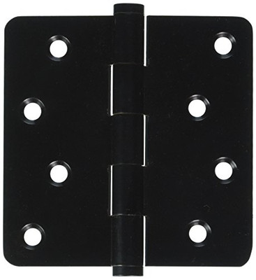 Deltana DSB4R419-RZ  4 x 4 x 0.25 in. Radius Hinges - Zig-Zag, Black - Solid Brass - 30 Case - Pack of 2
