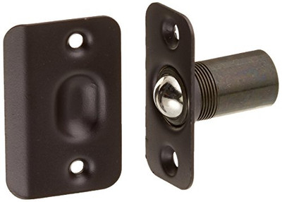 Deltana BC218RU10B  Round Corners Adjustable Up to 3/8-Inch Solid Brass Ball Catch