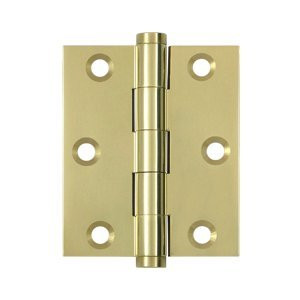 Deltana DSB3025U3-UNL  3 x 2.5 in. Screen Door Hinge, Unlacquered Bright Brass - Solid Brass - 30 Case - Pack of 2