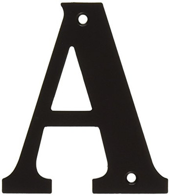 Deltana RL4A-10B 4 in. Solid Brass Residential Letter (Set of 10) (A - Oil Rubbed Bronze).