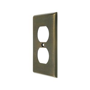 Deltana SWP4752U5 DEL US5 BRASS SWITCH PLATE DBL OUTLET