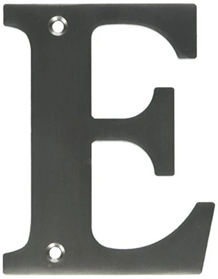 Deltana RL4E-15 4 in. Solid Brass Residential Letter (Set of 10) (E - Satin Nickel)