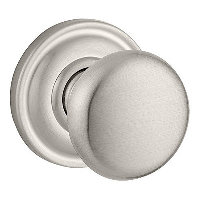 Baldwin HDROUTRR150  Round Half-Dummy Knob with Traditional Round Rose, Satin Nickel