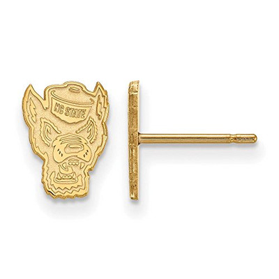 LogoArt GP050NCS NC State Extra Small (3/8 Inch) Post Earrings (Gold Plated)