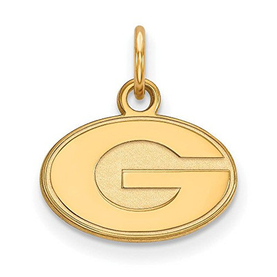 LogoArt GP001UGA Sterling Silver w/GP University of Georgia XS Pendant.