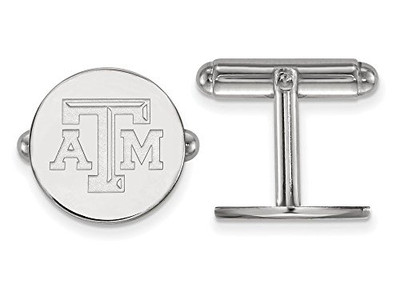 LogoArt SS076TAM Sterling Silver LogoArt Texas A&M University Cuff Links