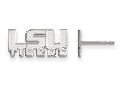 LogoArt SS083LSU LSU Extra Small (3/8 Inch) Post Earrings (Sterling Silver)