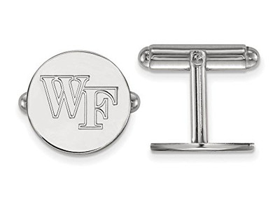 LogoArt SS063WFU Sterling Silver LogoArt Wake Forest University Cuff Links