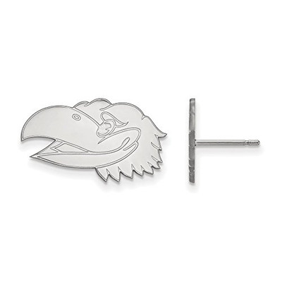 LogoArt SS046UKS Sterling Silver LogoArt University of Kansas Small Post Earrings
