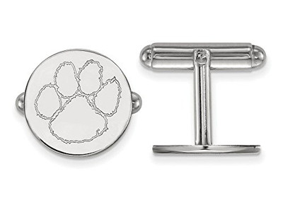 LogoArt SS012CU Clemson Cuff Links (Sterling Silver).