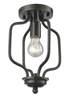 Z-Lite 414-12 1 Light Flush Mount Olde Bronze