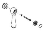 Grohe 46580000 45775AV0 Geneva Infiniti Satin Nickel Bathroom Faucet Handle