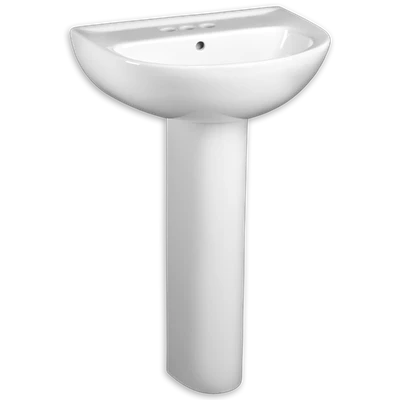 American Standard Evolution 24" Ped Lav Combo 4" Cntrs White American Standard 0468.400.020