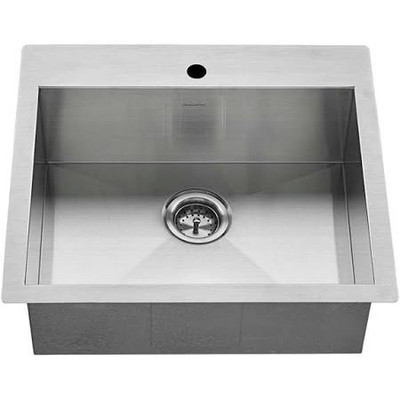 American Standard Edgewater 25X22 Sb Dual Mount Sink, 1H Stainless Steel American Standard 18SB.9252211.075