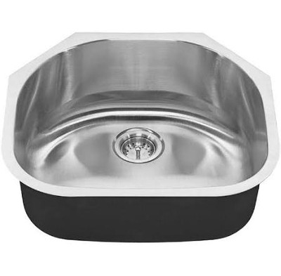 American Standard Portsmouth D-Shape Undermt Sink W/Drain Stainless Steel American Standard 18SB.9232100s.075
