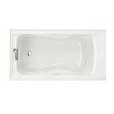 American Standard 2425VC-LHO.020  Evolution 5-Feet by 32-Inch Left-Hand Outlet Whirlpool Bath Tub with EverClean, Hydro Massage System I and Integral Apron, White.