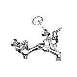 American Standard 8354.112.004  Heritage Service Sink Faucet with Top Brace, Rough Chrome