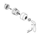Grohe 47706000  Seabury Starlight Chrome Bathroom Faucet Handle