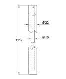 Grohe 48053000  Euphoria System Euphoria/Tempesta Longer Rail (1166Mm), 46", Starlight Chrome