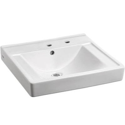 American Standard A9024011EC020 9024.011EC Decorum 20" Wall Mounted Bathroom Sink with EverCle, White